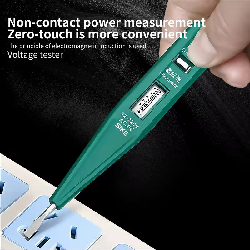 Digital Voltage Tester Pen with Non-Contact Detection (12–400V / 12–1000V AC)