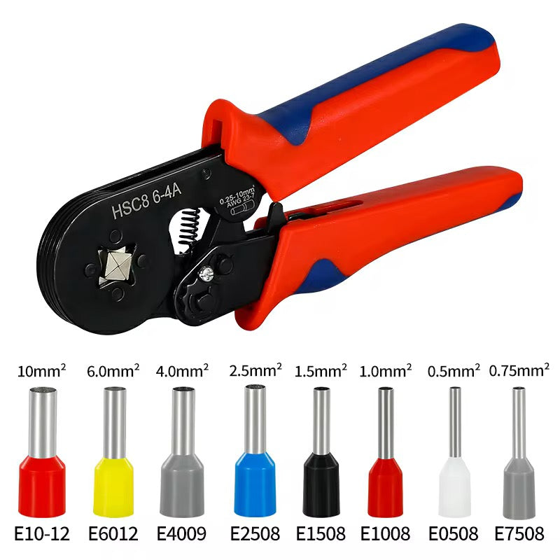 1200PCS Wire Ferrule Assortment Kit with Ratcheting Crimp Tool – AWG 8–20 Electrical Terminal Set for HVAC & Commercial Refrigeration