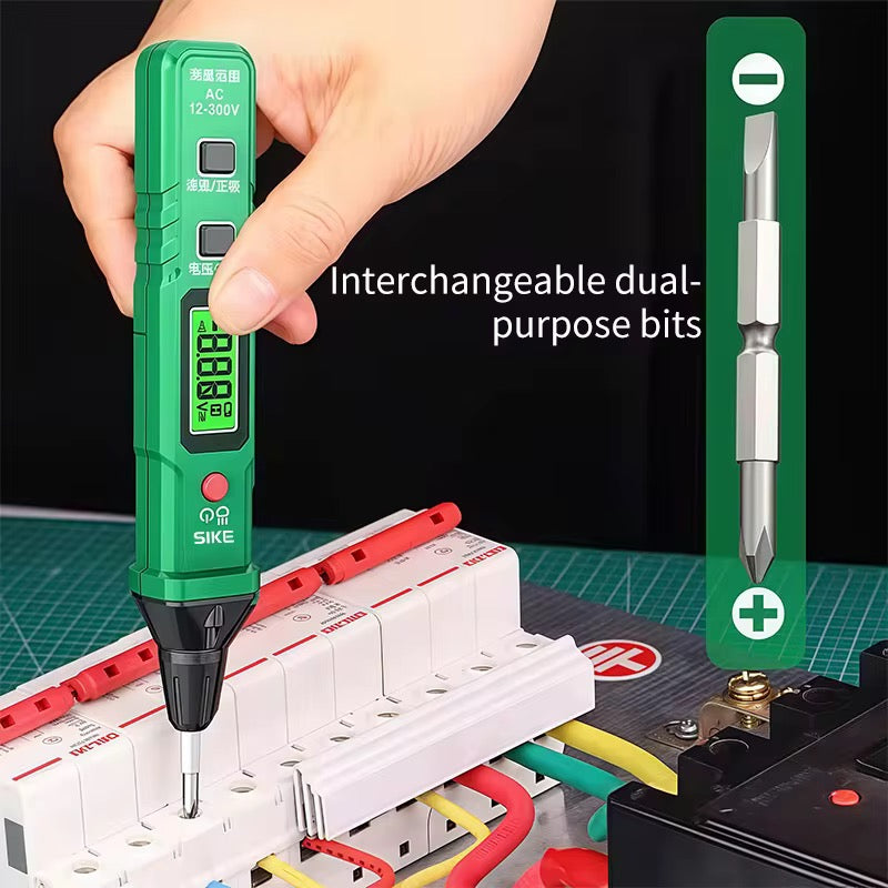Digital Voltage Tester Pen with Non-Contact Detection (12–400V / 12–1000V AC)