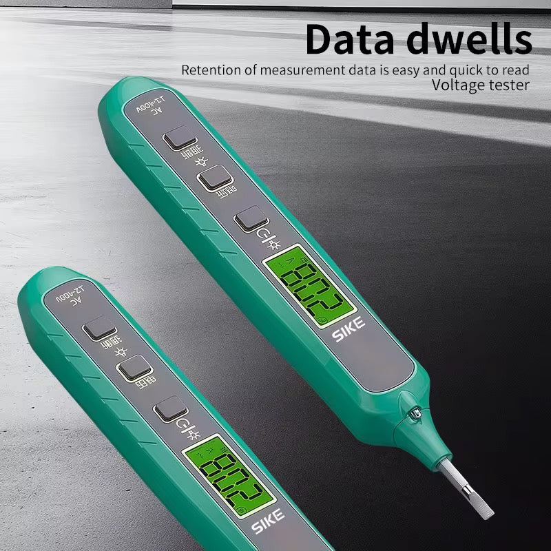 Digital Voltage Tester Pen with Non-Contact Detection (12–400V / 12–1000V AC)