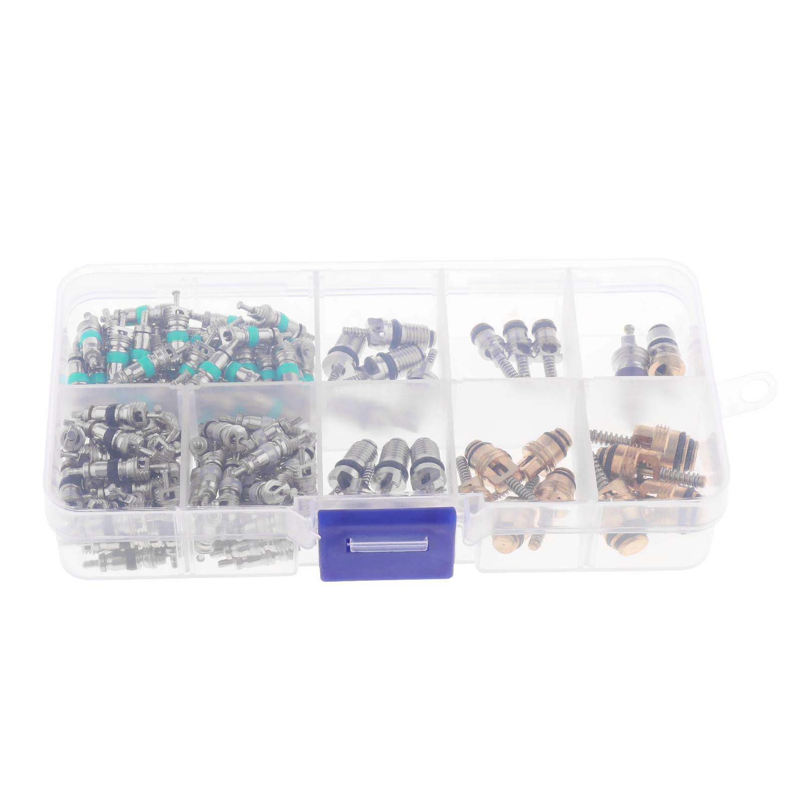HVAC Valve Core Assortment Kit – 134pcs Schrader Valve Cores with Removal Tool for R134a R410A R22 AC Systems