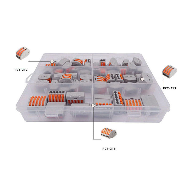 Lever Wire Connector Assortment Kit – 2/3/5 Port Compact Splicing Terminals – Electrical Connector Set with Storage Box
