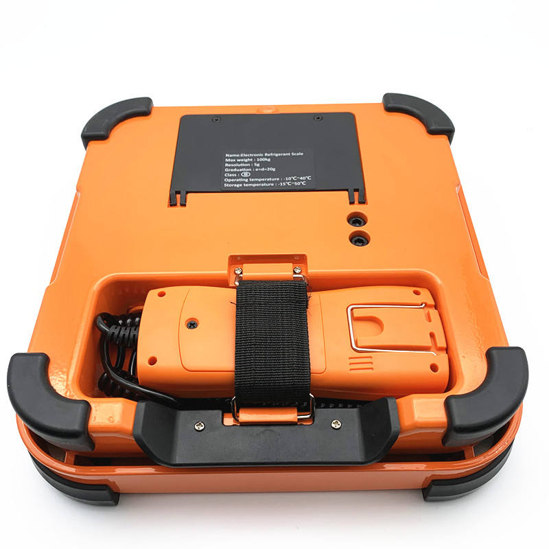 Digital Refrigerant Charging Scale – 220 lb Capacity – High Precision HVAC Freon Scale – LCD Remote Display