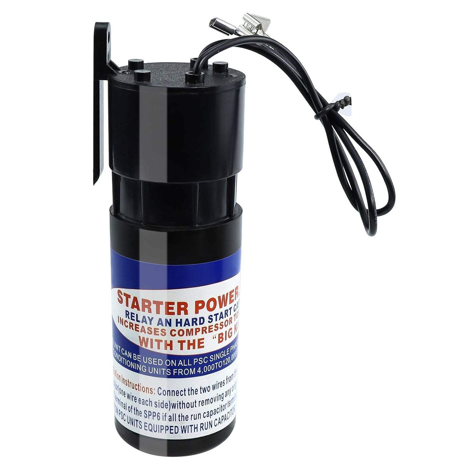 HVAC Hard Start Kit – Compressor Booster – 1 to 3 Ton – Universal 2-Wire Installation (SPP6 Type)