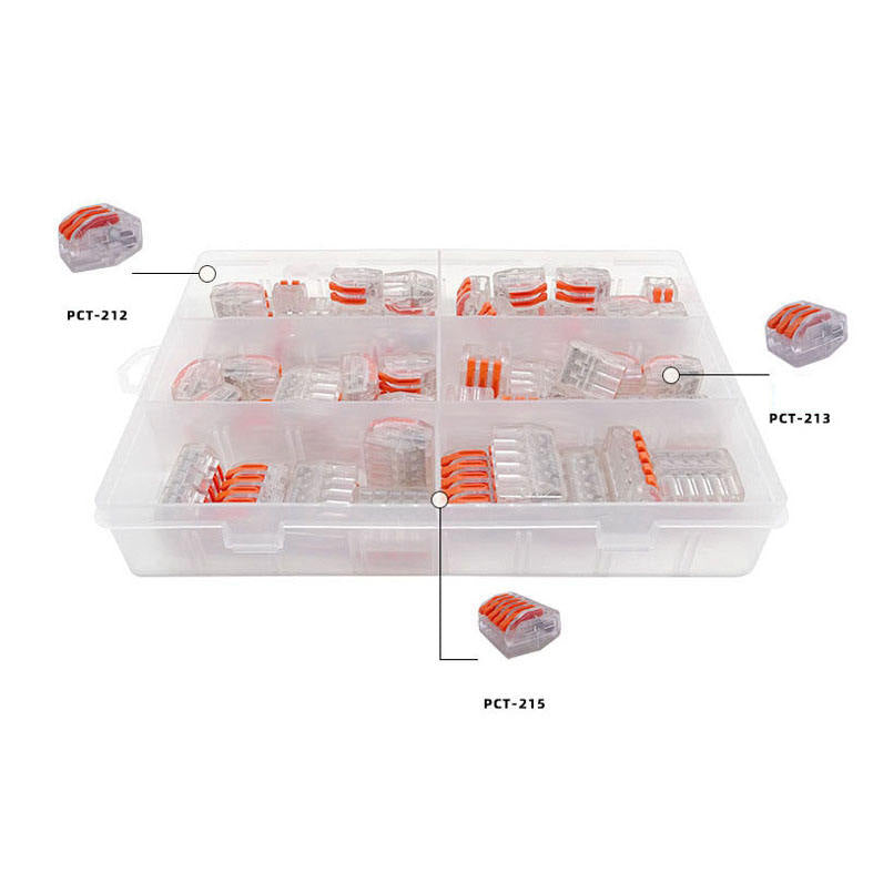 Lever Wire Connector Assortment Kit – 2/3/5 Port Compact Splicing Terminals – Electrical Connector Set with Storage Box