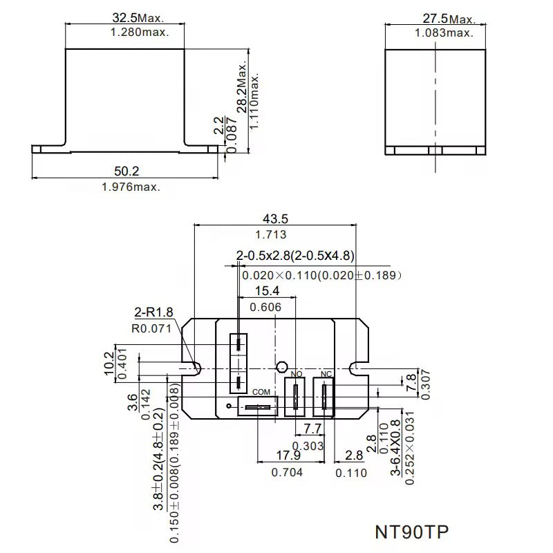 NT90 Series Power Relay – 40A SPDT – AC 120V / 220V Coil – Heavy Duty Refrigerator Relay