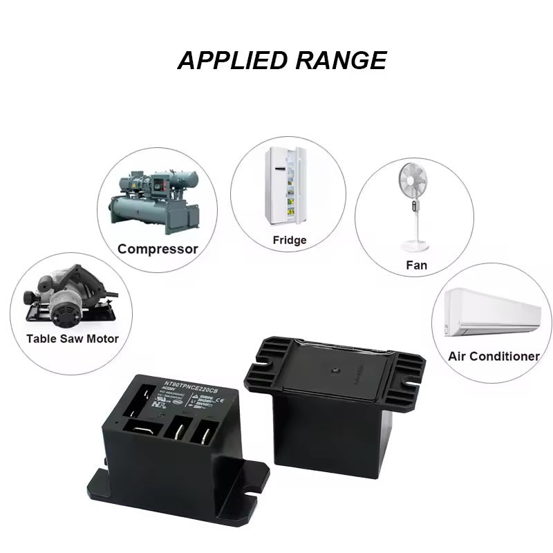 NT90 Series Power Relay – 40A SPDT – AC 120V / 220V Coil – Heavy Duty Refrigerator Relay