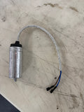 CBB65 12uF commercial refrigerator run capacitor 250VAC with mounting stud and lead wires